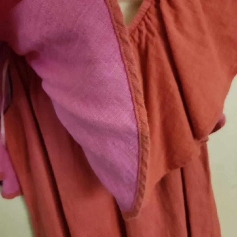 Reformation Nashville Dress Coral Pink Size L